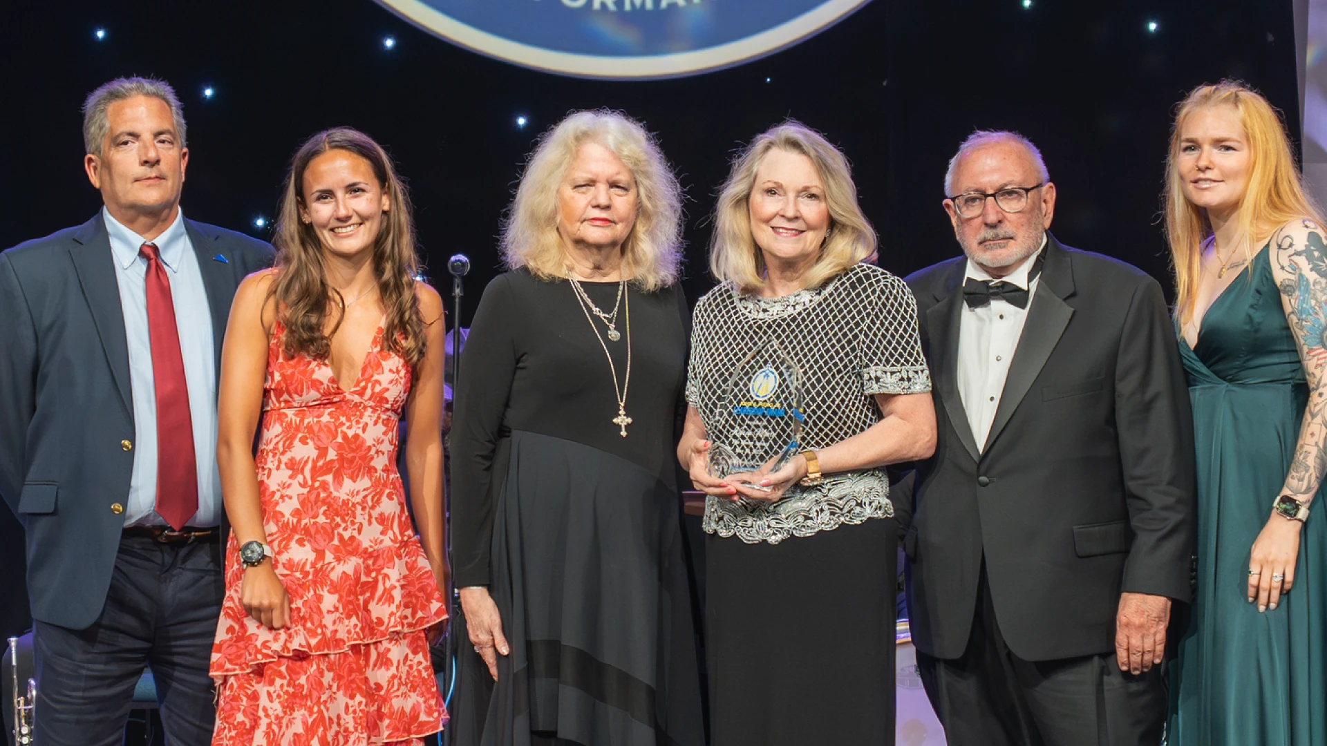 Karen Moore with Sterling Council and Sterling Foundation leadership at the Governor's Sterling Awards Banquet