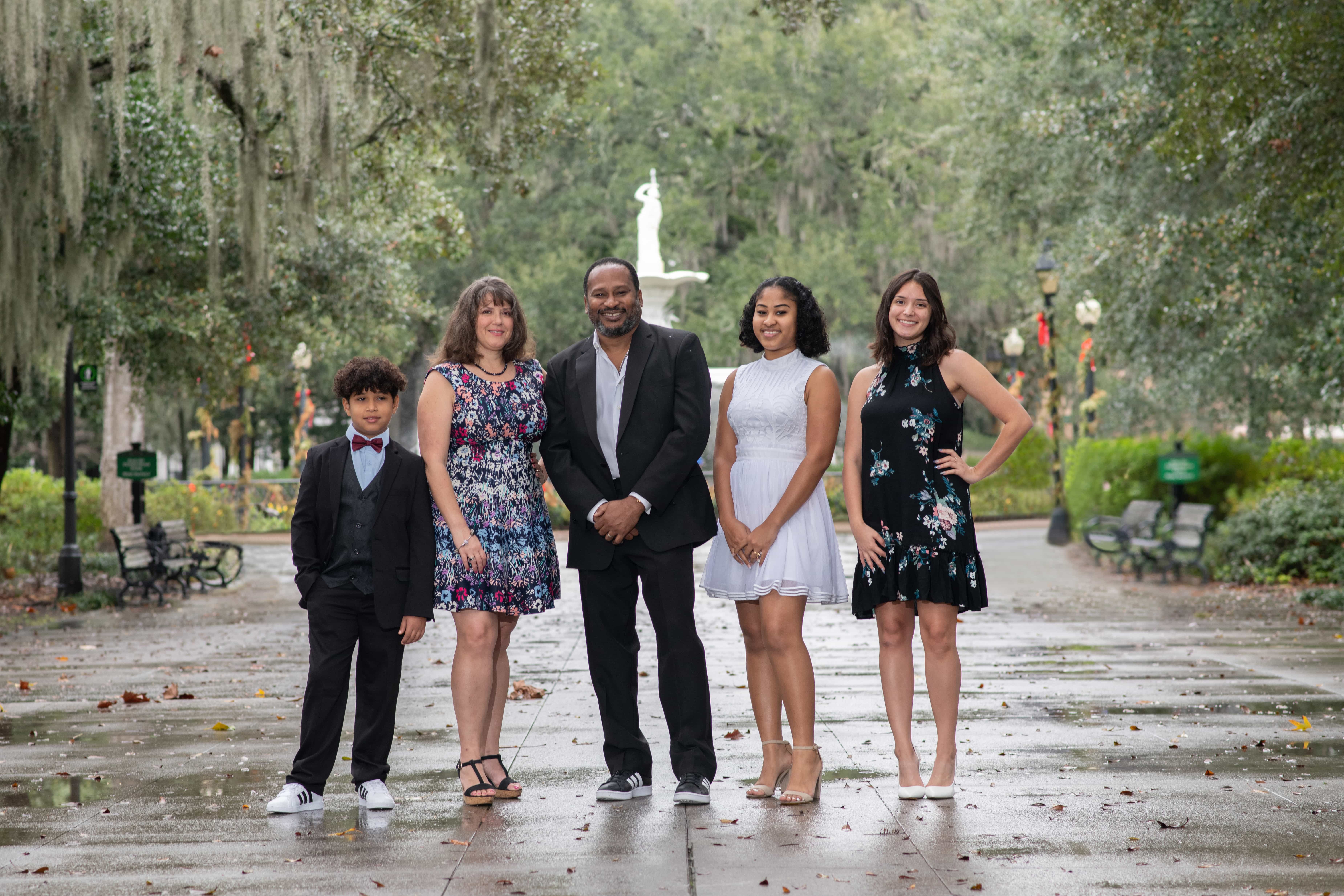 Heather Leon, pictured with family.