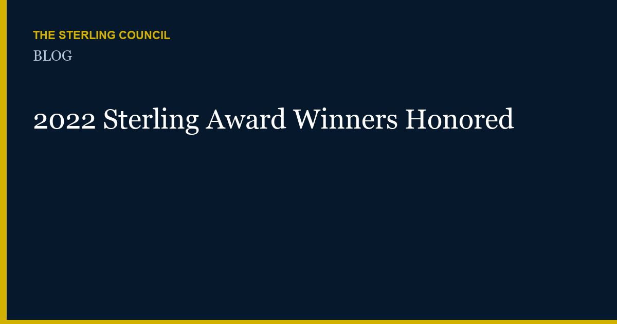 2022 Sterling Award Winners Honored